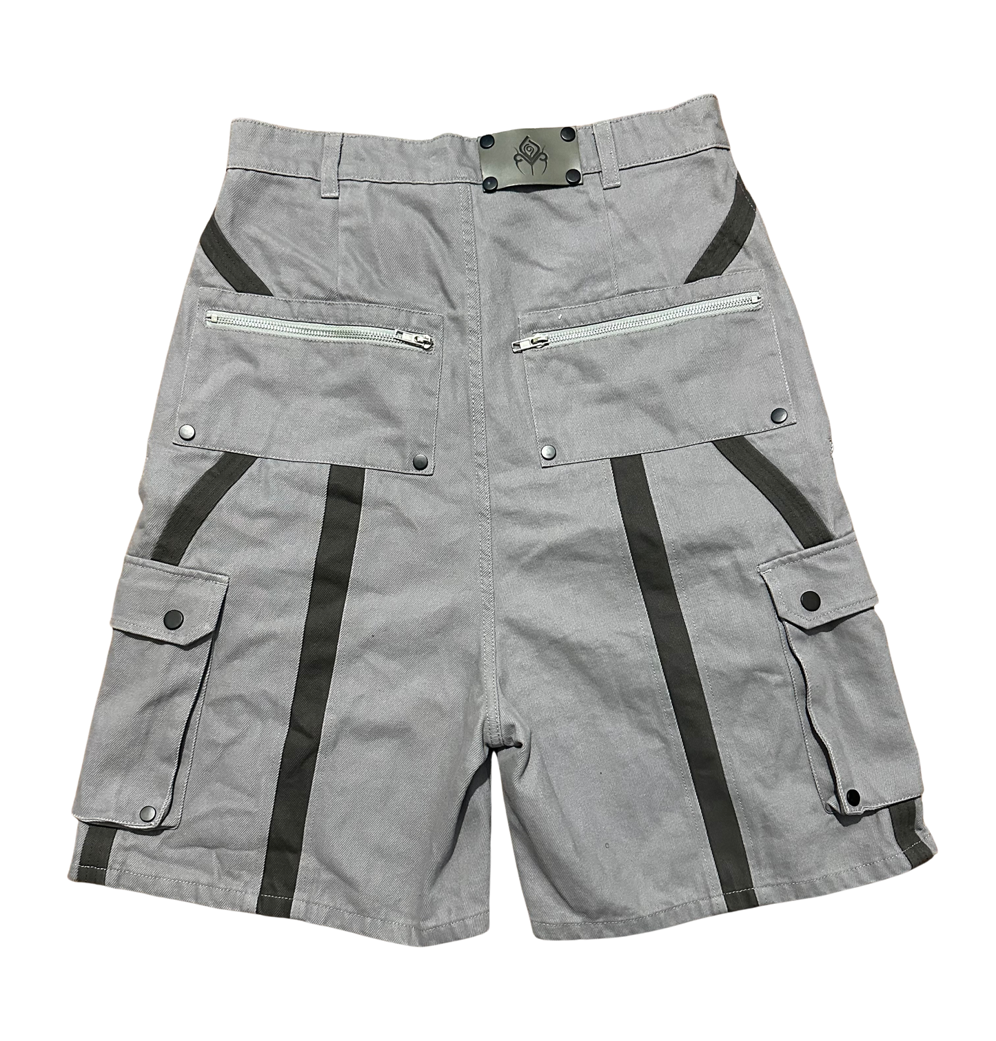Grey BASE Cargo Shorts 001
