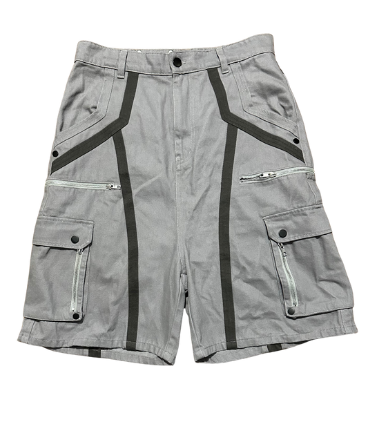 Grey BASE Cargo Shorts 001